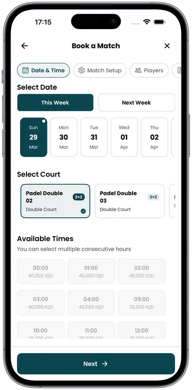PadelHub product mockup