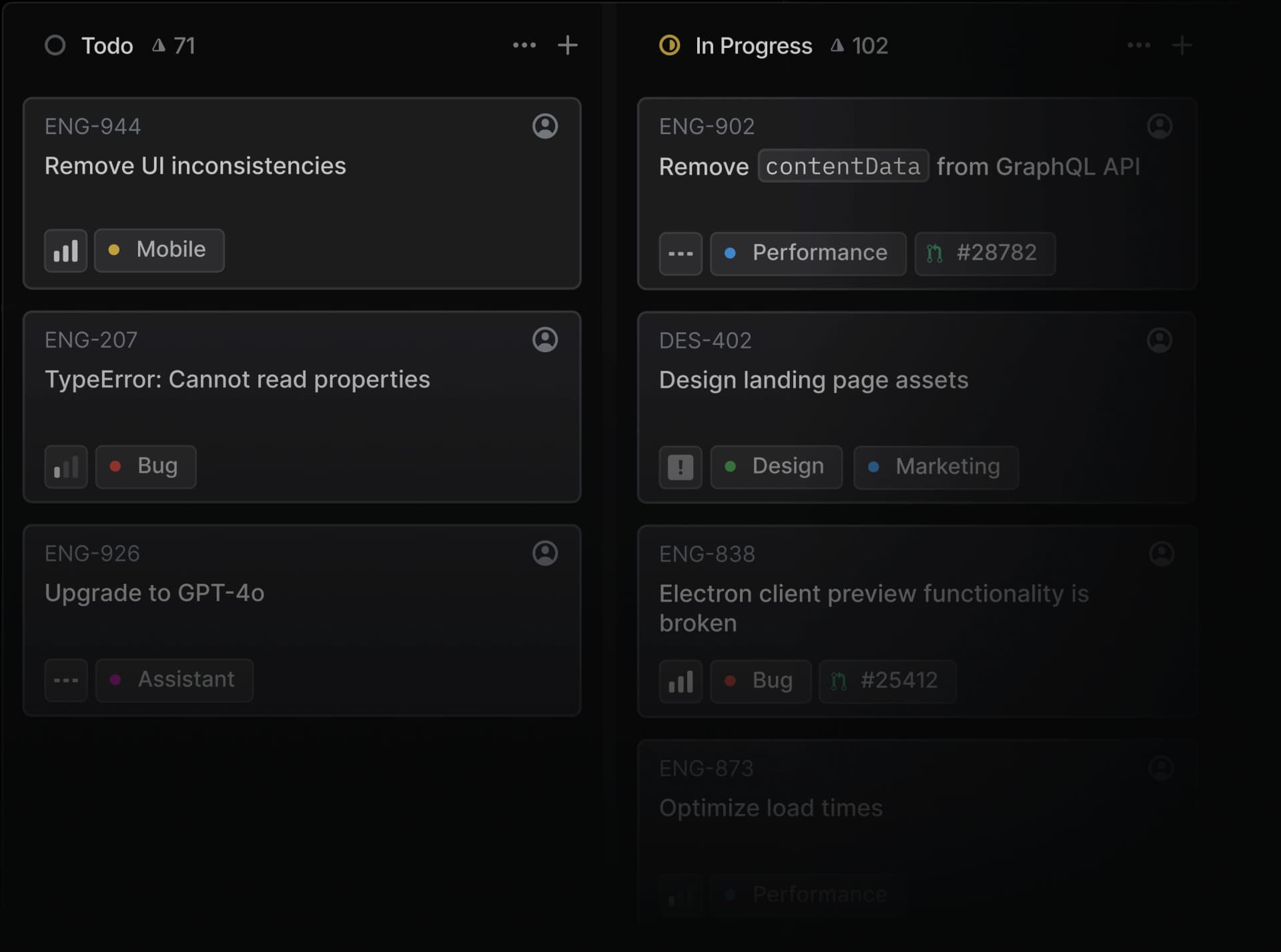 Issue tracking interface